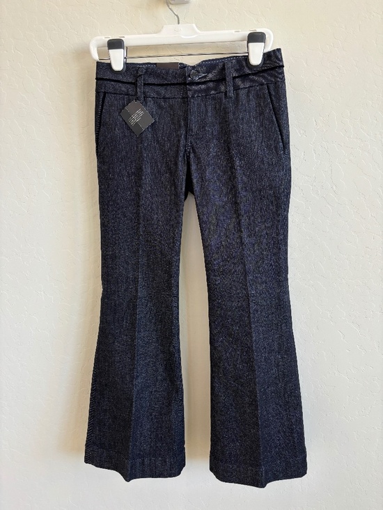 Banana Republic Denim - Banana Republic NWT Sloan Fit Pants Size 4P Petite Dark Blue Denim Dress Slacks